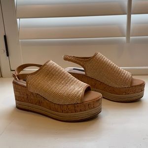 Steve Madden Cork Wedge Shoes, Size 7